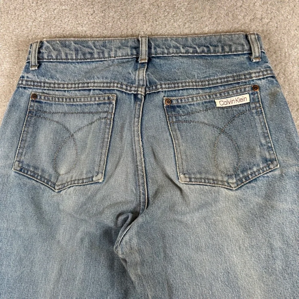 Vintage 90s Calvin Klein Straight Leg Jeans Mens 30x30 Light Wash Blue Denim USA